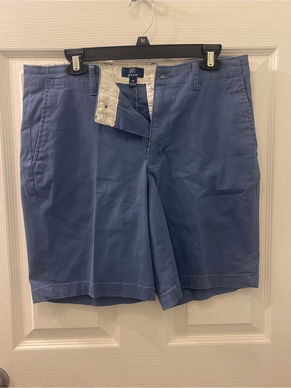 George Blue Men's Flat Front Chino Shorts